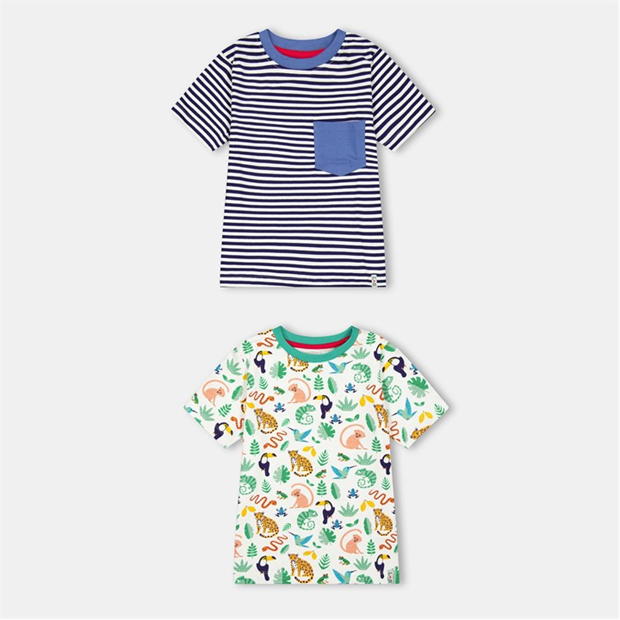 Camasa Lilly and Sid & Sid Multicoloured Animal Safari And Stripe Print T- - 2 Pack