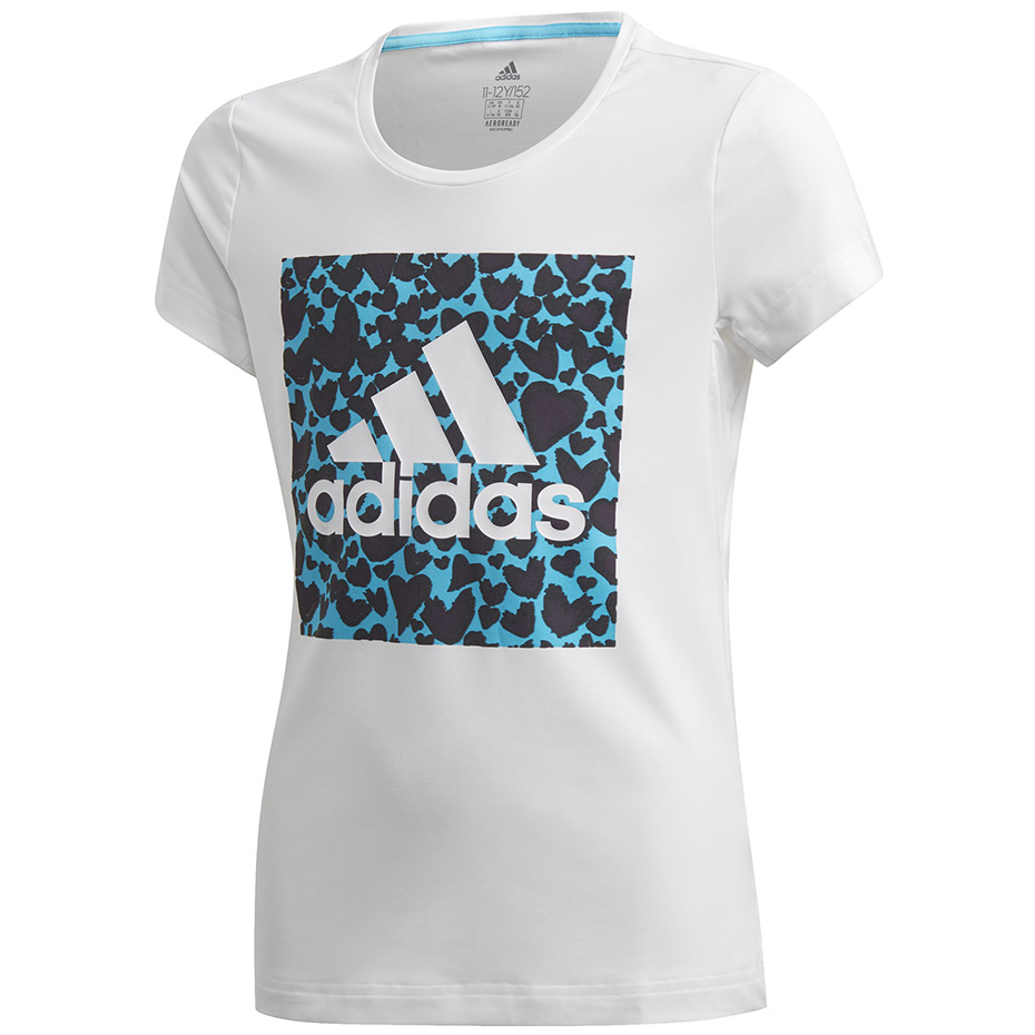 Tricou Camasa T- for adidas G ar Gfx white and blue GE0500 copil