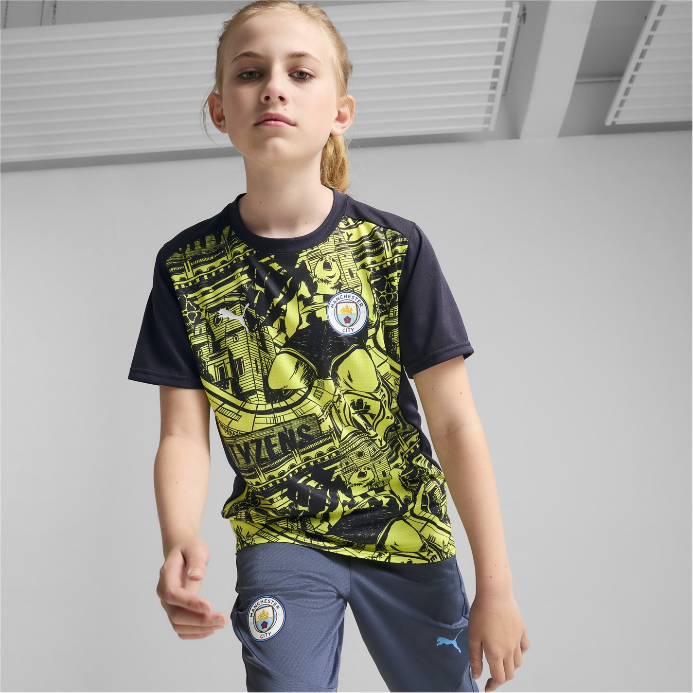 Camasa Puma Manchester City FC Pre Match 2024 2025 copil