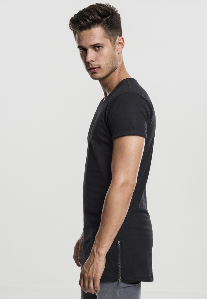 Tricou Long Shaped Side Zip Urban Classics