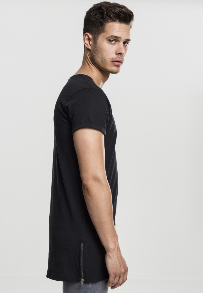 Tricou Long Shaped Side Zip Urban Classics