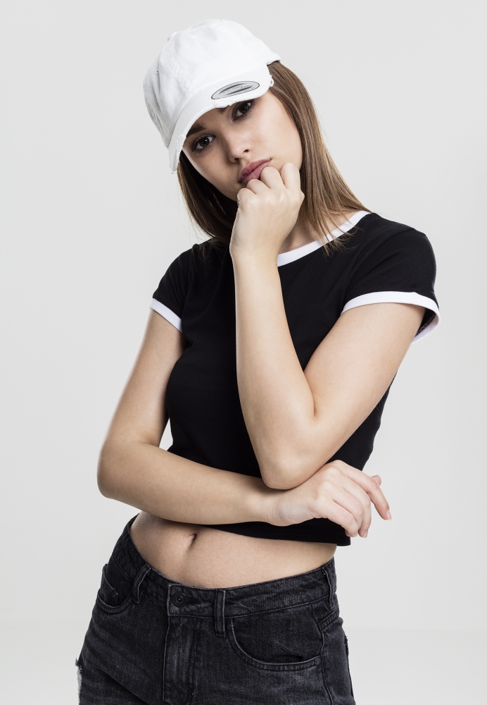 Tricou Cropped Ringer dama Urban Classics