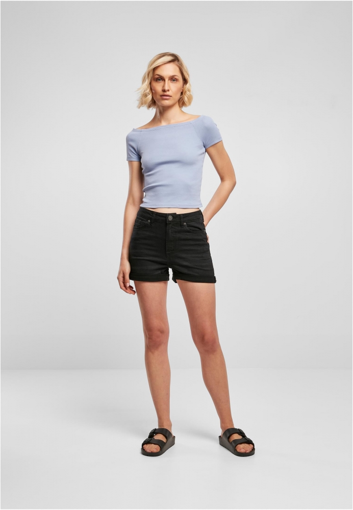 Tricou Off Shoulder Rib dama Urban Classics