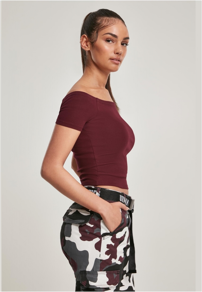 Tricou Off Shoulder Rib dama Urban Classics