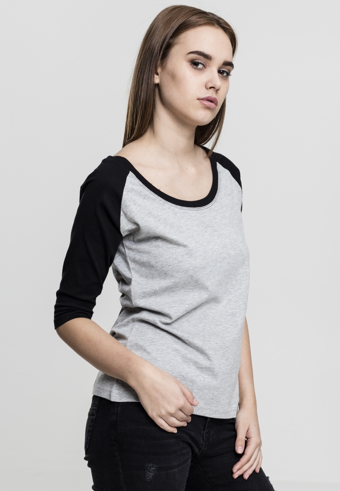 Tricou 3/4 Contrast Raglan dama Urban Classics