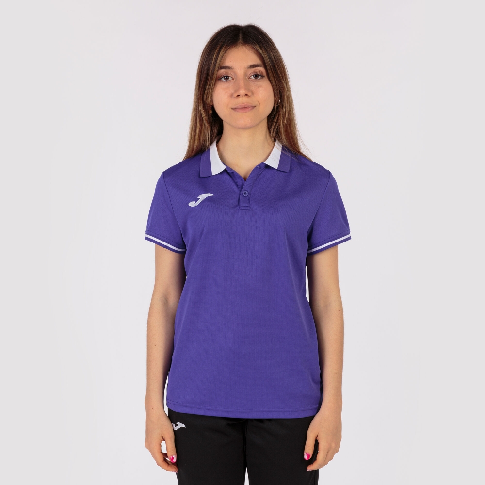 Championship Vi Maneca Scurta Polo Purple White Joma