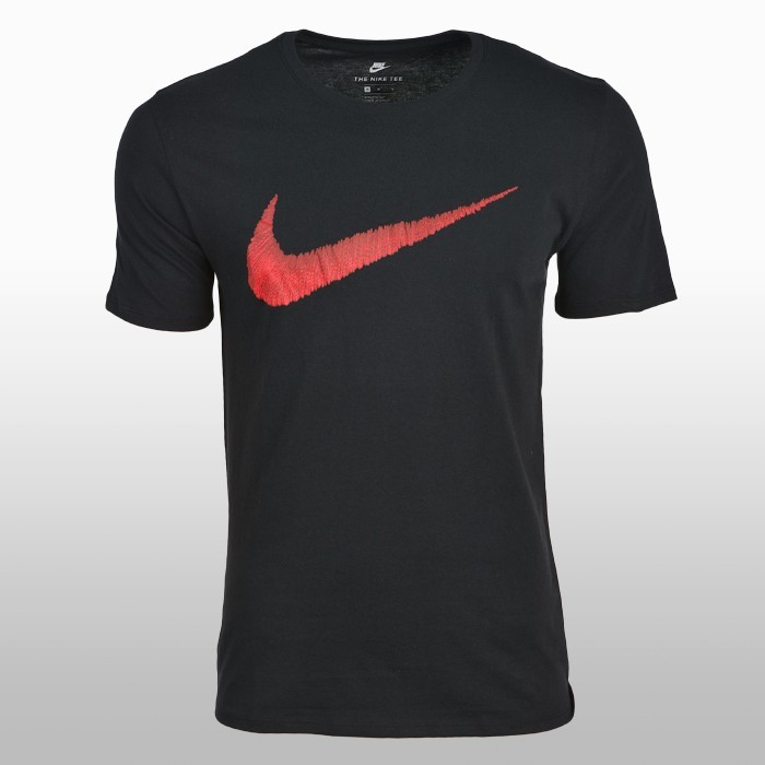 Tricouri sport Nike Tee-hangtag Swoosh Barbati negru