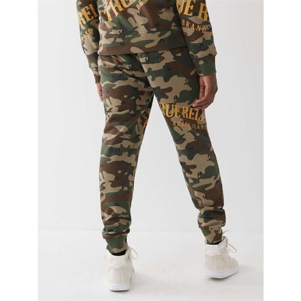 True Religion Camo Welt Pocket Logo Jogging Bottoms barbat