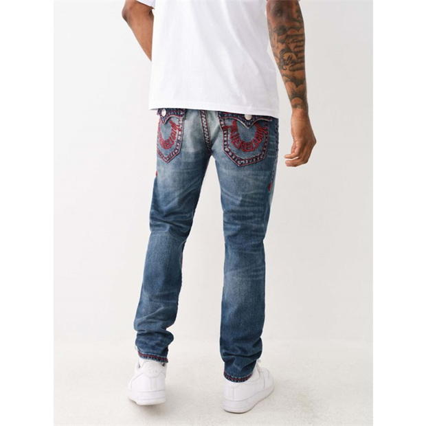 Blug True Religion Rocco Slim Fit Mid-Rise Washed barbat