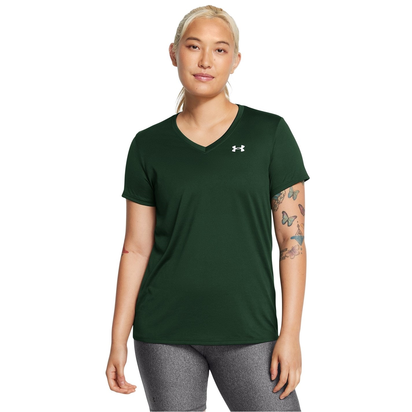Under Armour Armour Techtm V-Neck Maneca Scurta dama