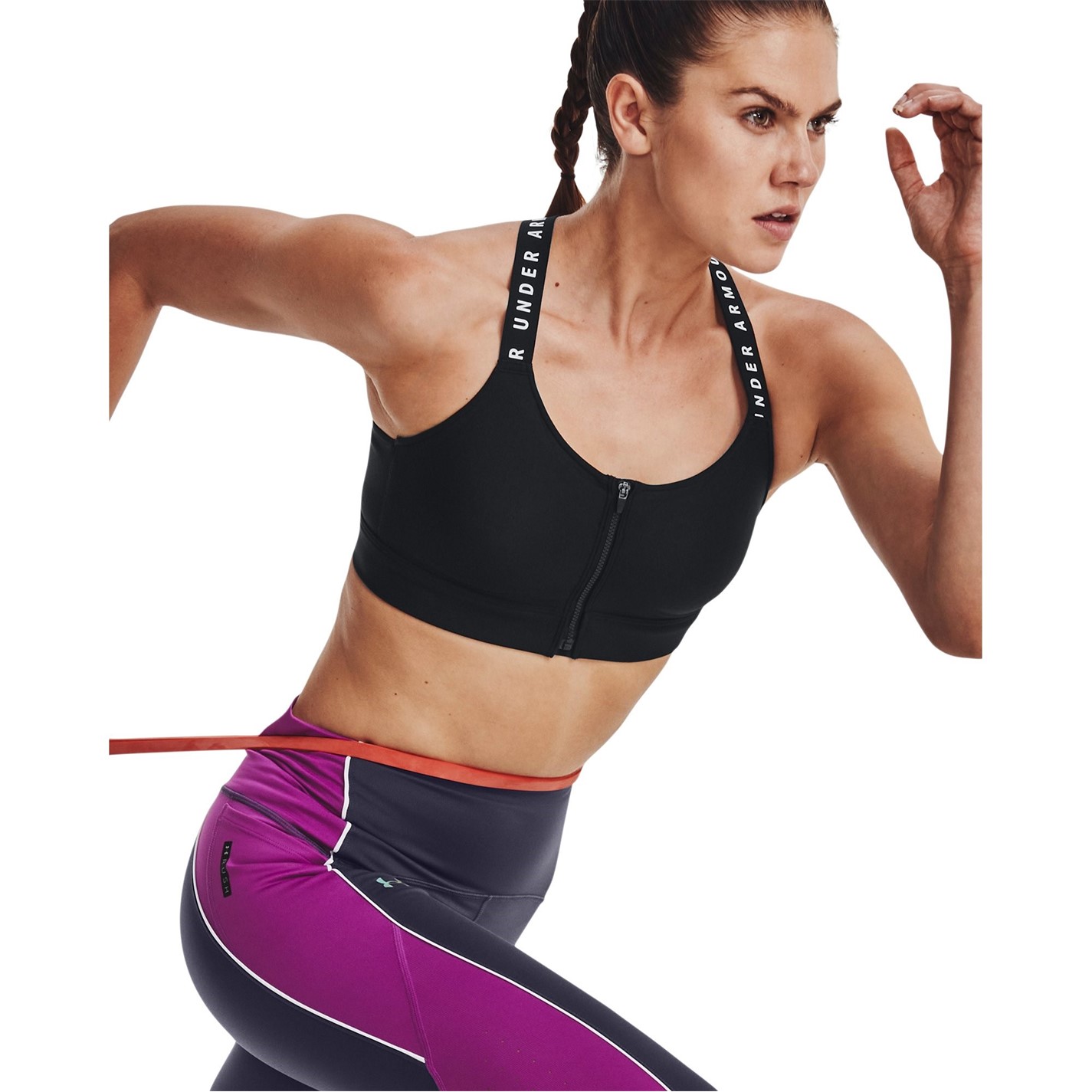 Under Armour Armour Ua Infinity High Bra Zip Impact Sports dama
