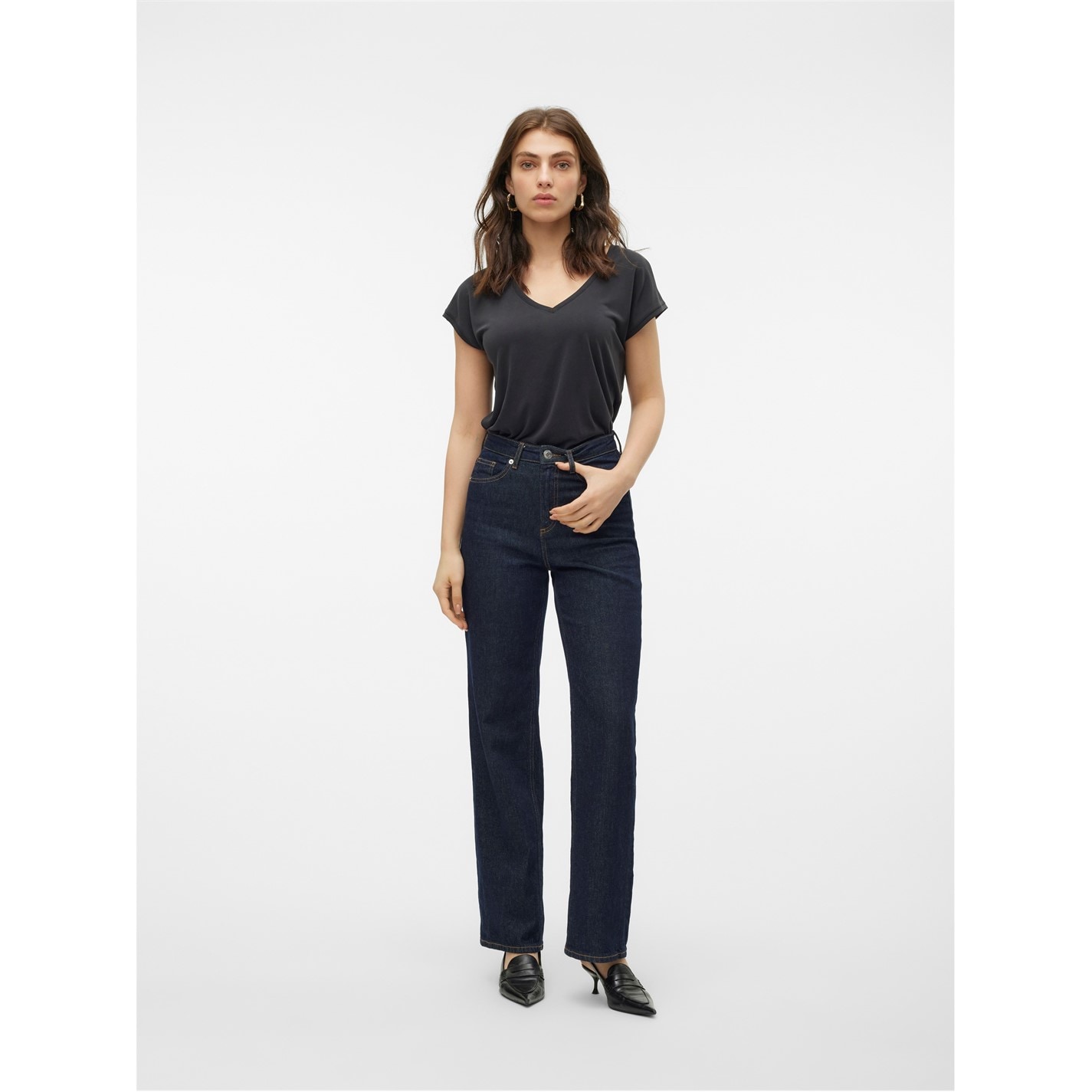 Vero Moda Maneca Scurta V-Neck