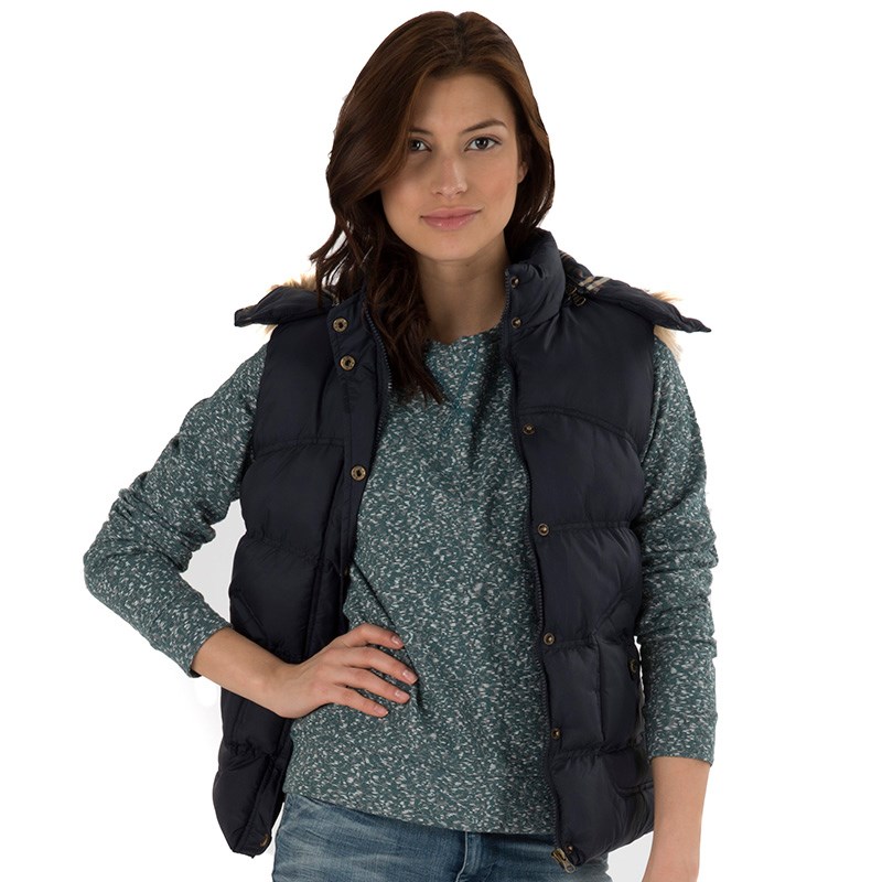 Veste 
		Onfire cu gluga Navy
	 pentru femei bleumarin