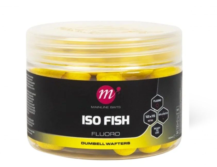WAFTERS ISO FISH FLUORO DUMBELL galben 12X15MM MAINLINE