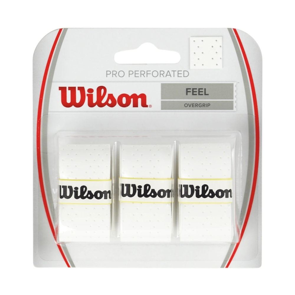 Wilson Pro Perforated Feel Overgrip white 3 pcs. WRZ4005WH