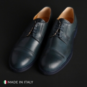 Pantofi siret Duca Di Morrone 604_CRUST Albastru